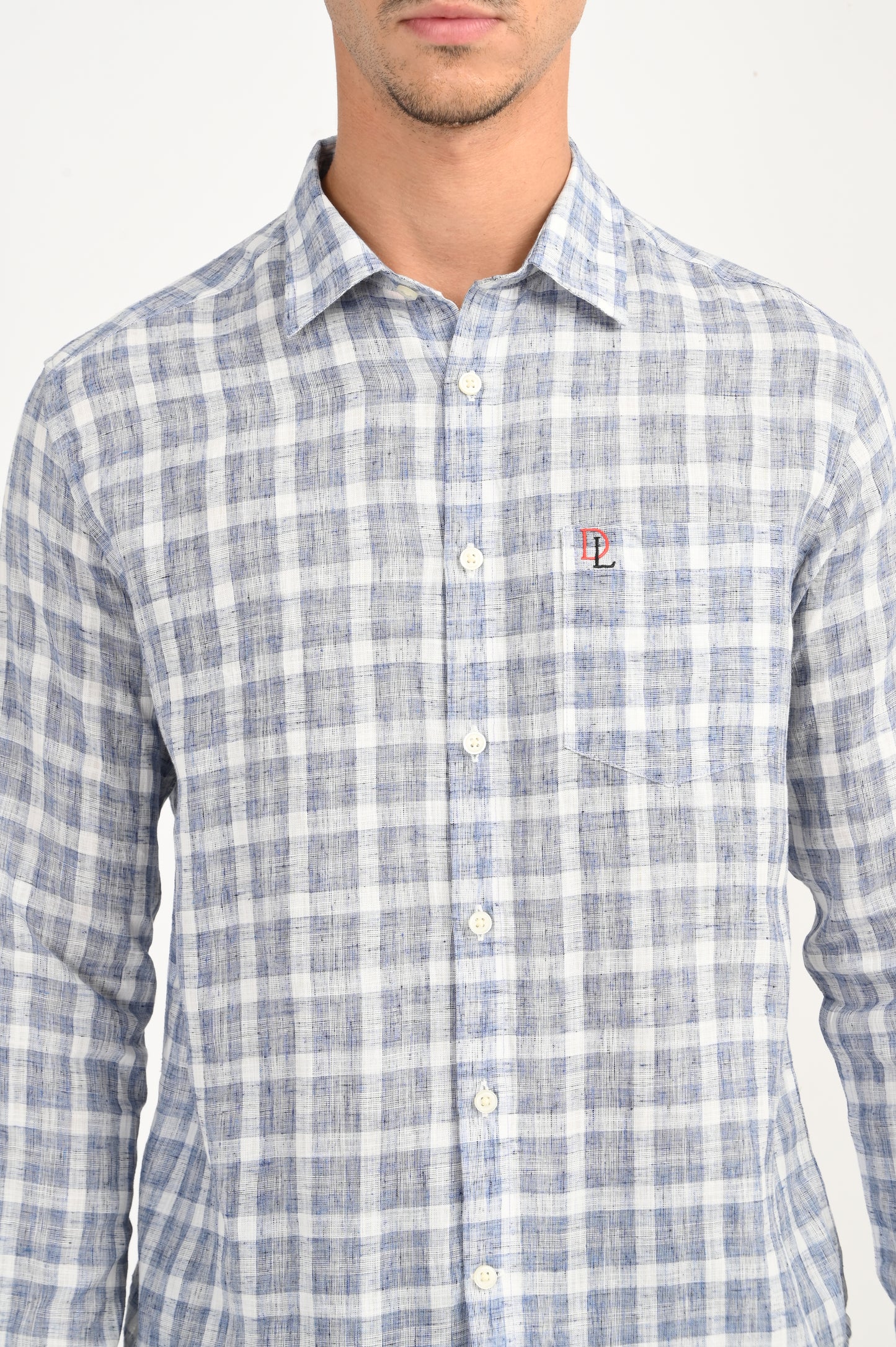 Dlazy Classic Blue & White Check  Shirt .