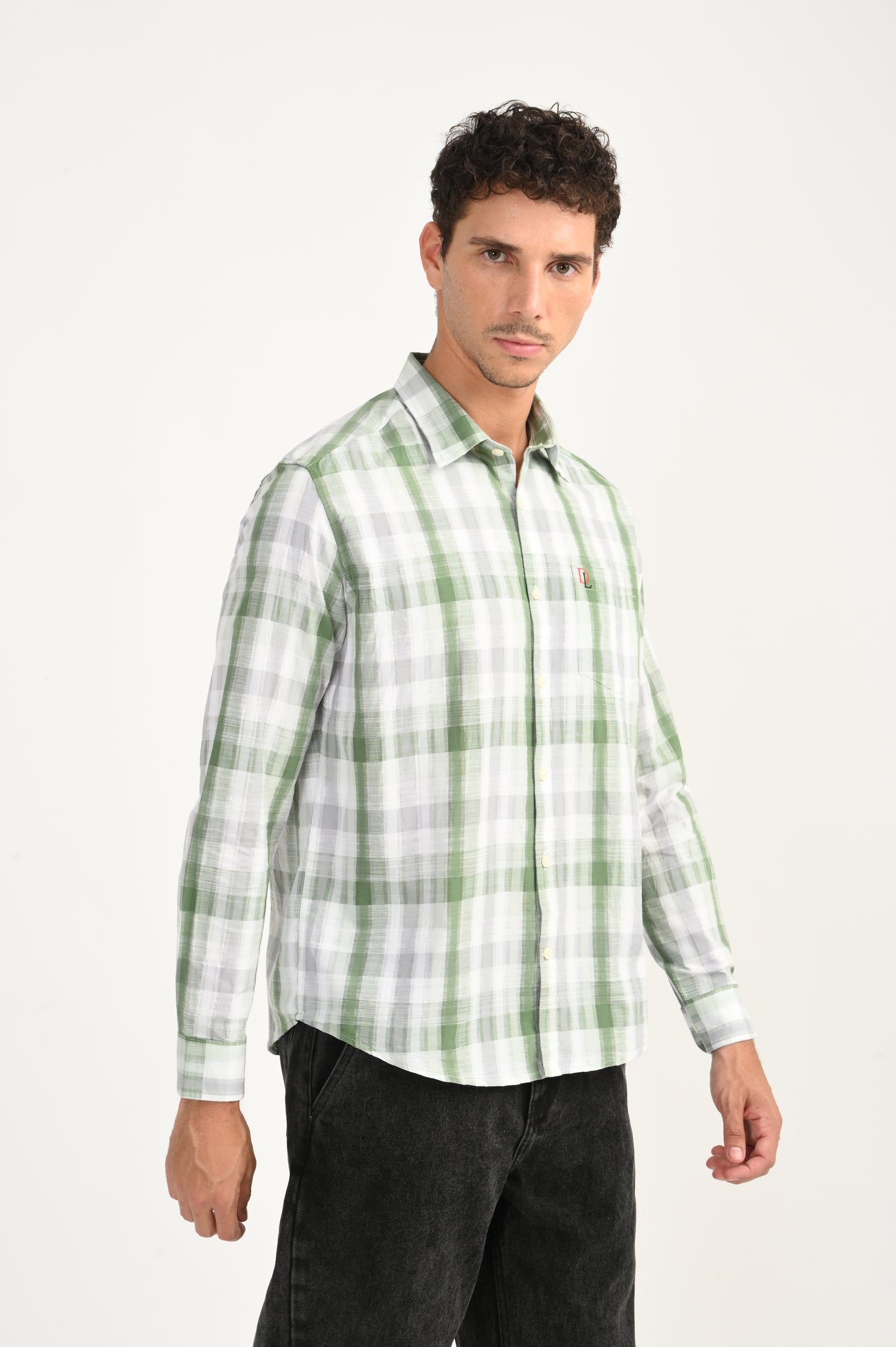 Dlazy Sage Green Checked Shirt..