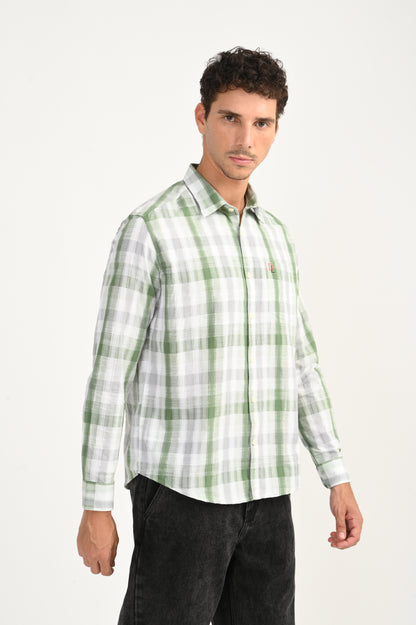 Dlazy Sage Green Checked Shirt..