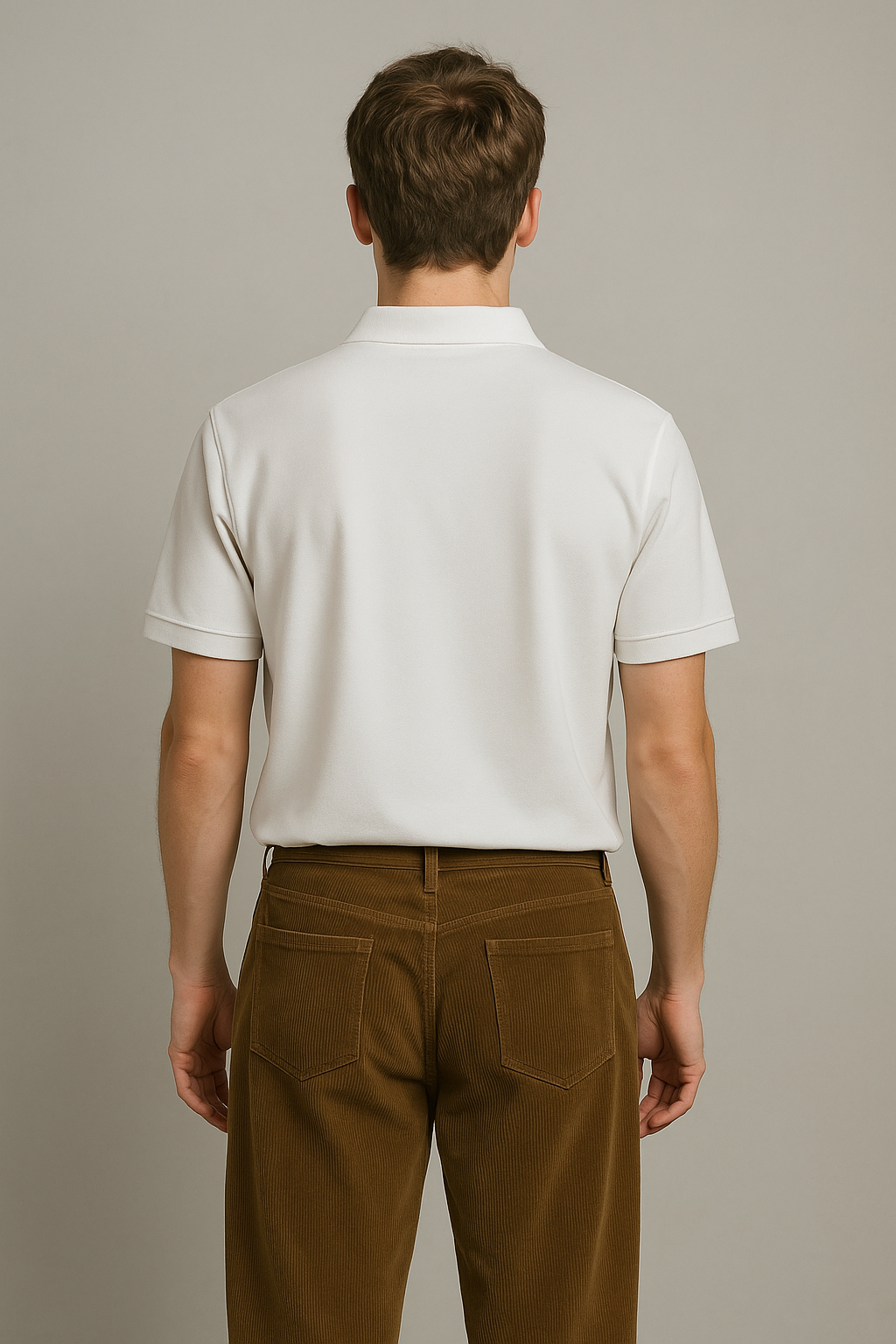DLAZY WHITE POLO SHIRT