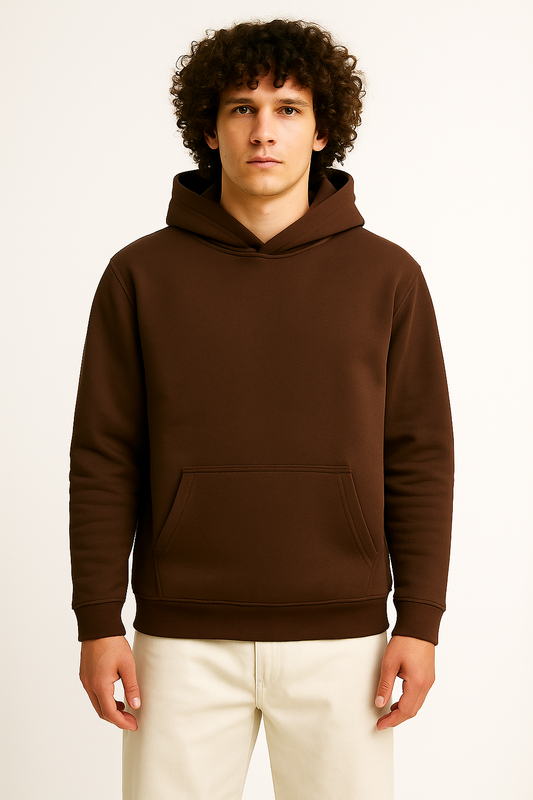 DLAZY BROWN  PLAIN 330 GSM HODDIE