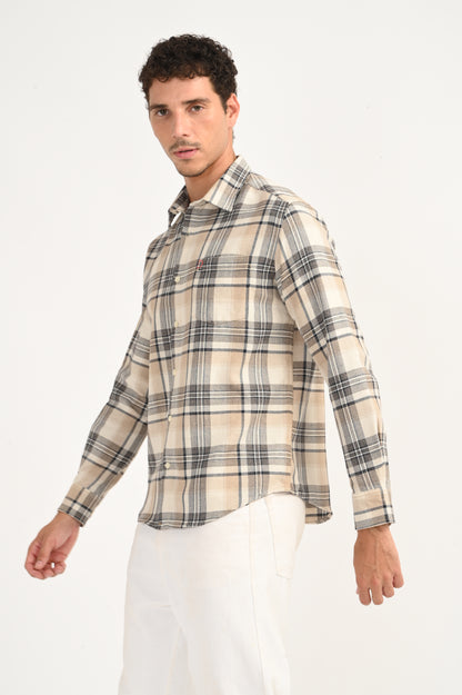 Dlazy Sandstone Plaid Shirt.
