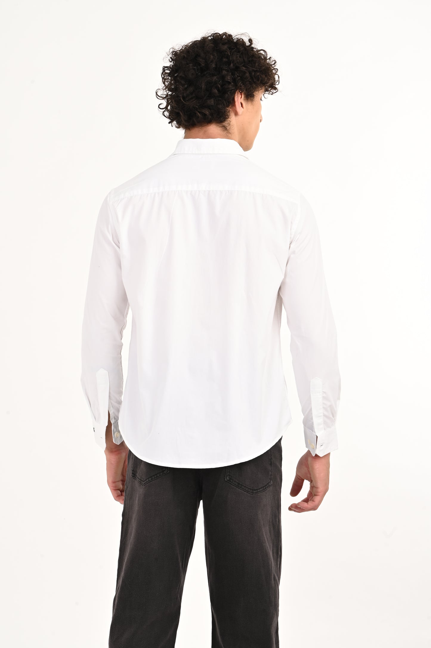 DLAZY WHITE THE LAZY MAN EMBROIDERY SHIRT
