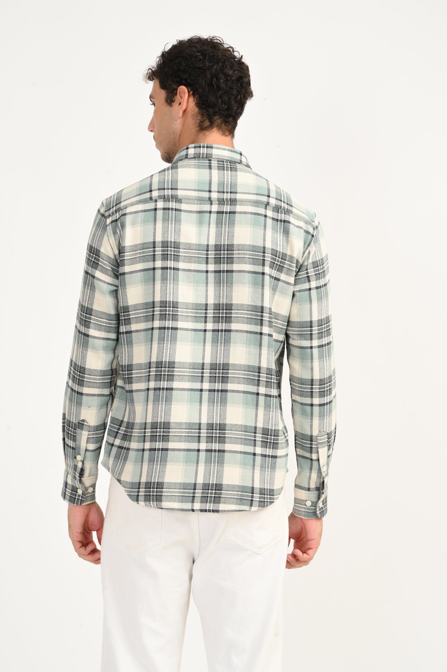 Dlazy Sage Mist Plaid Shirt..