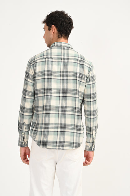 Dlazy Sage Mist Plaid Shirt..