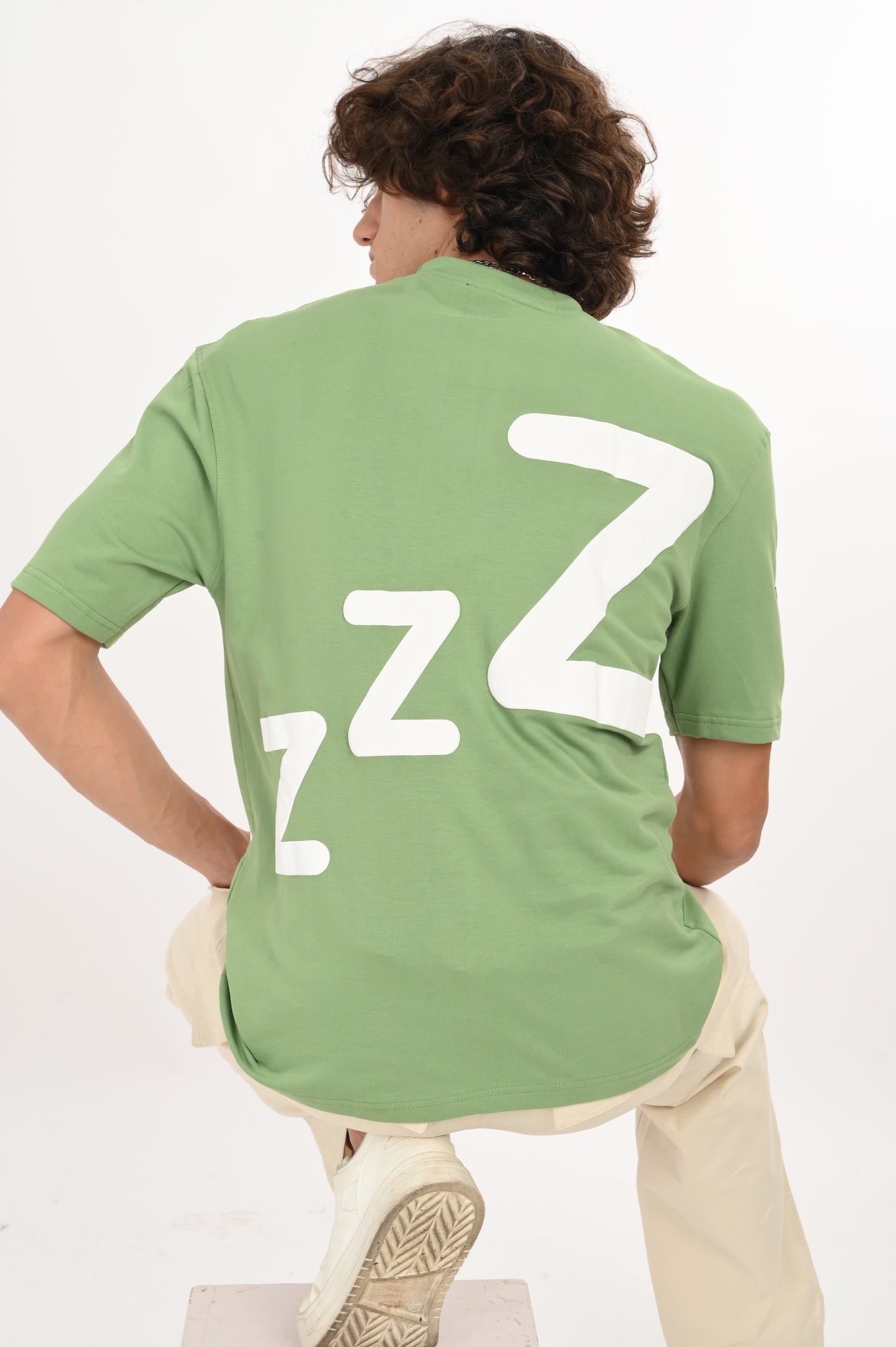 DLAZY LAZY VIBES GREEN OVERSIZED TEE