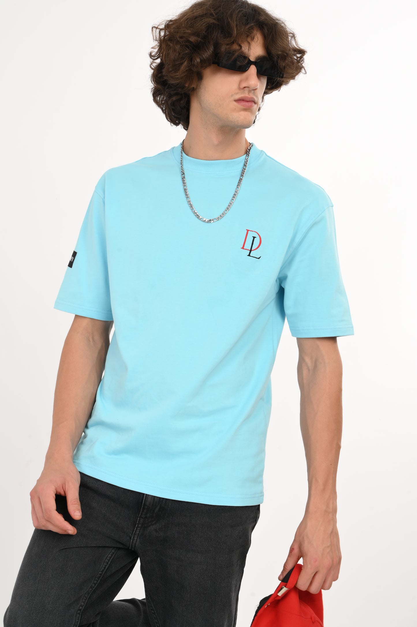 DLAZY CALM OCEAN BLUE OVERSIZED TEE