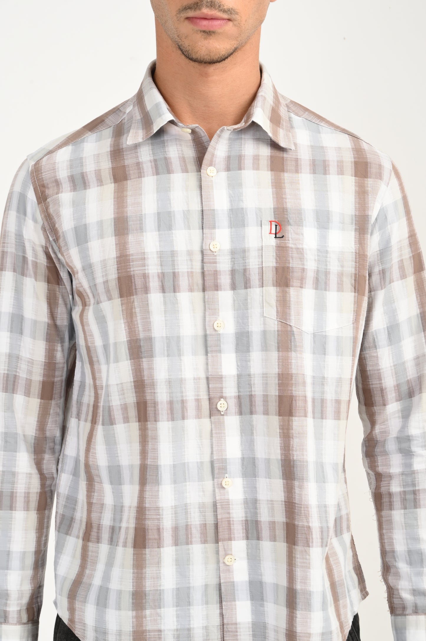 Dlazy Earth Tone Checked Shirt..