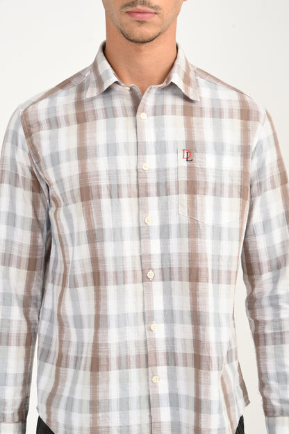 Dlazy Earth Tone Checked Shirt..