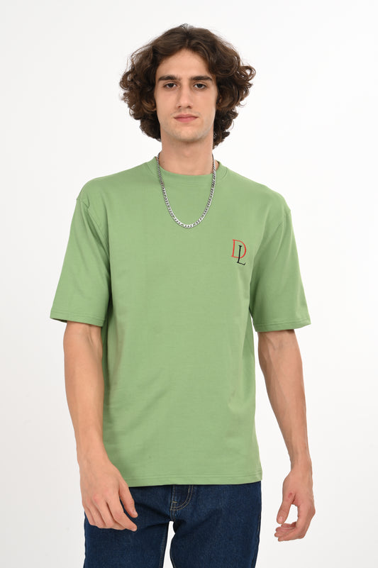 DLAZY FEEL THE BEAT GREEN OVERSIZED TEE