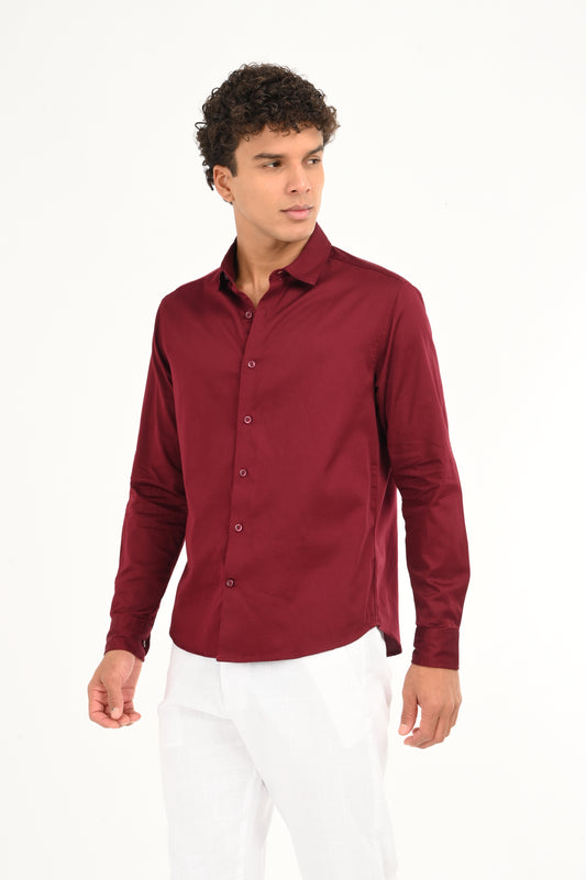 DLAZY MERON PLAIN  SATIN SHIRT