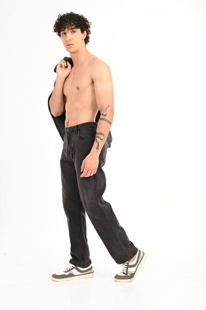 DLAZY BROWN TINT STRAIGHT FIT PANT
