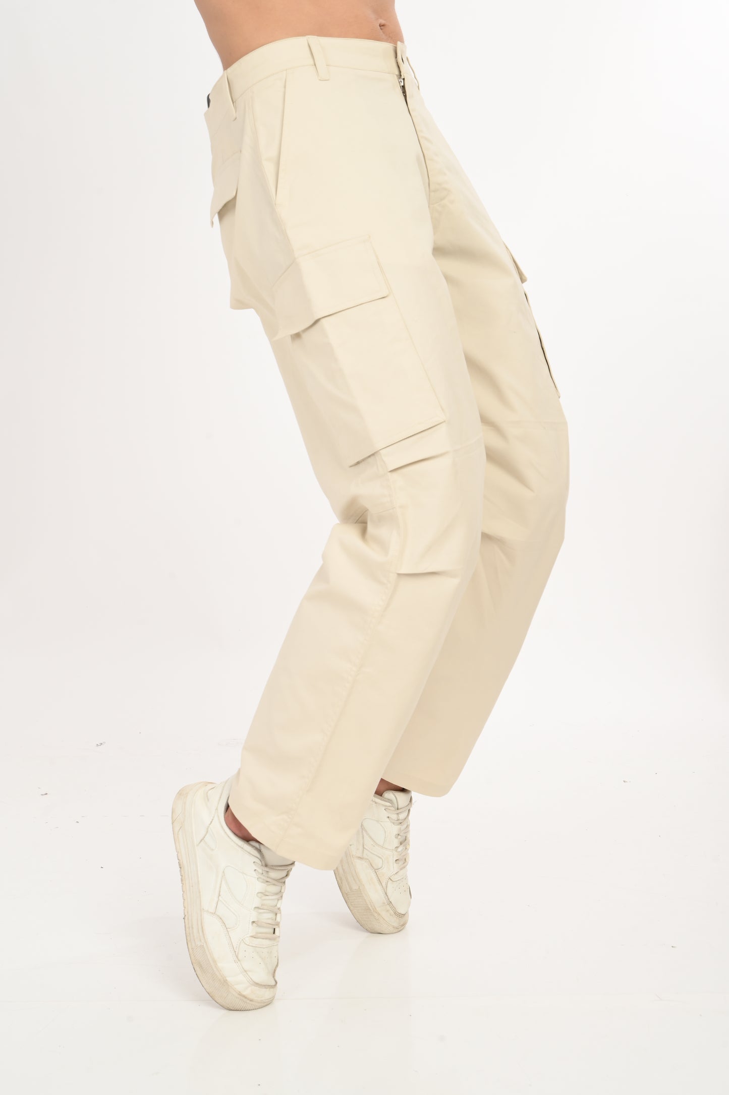 DLAZY HALF WHITE CARGO PANT