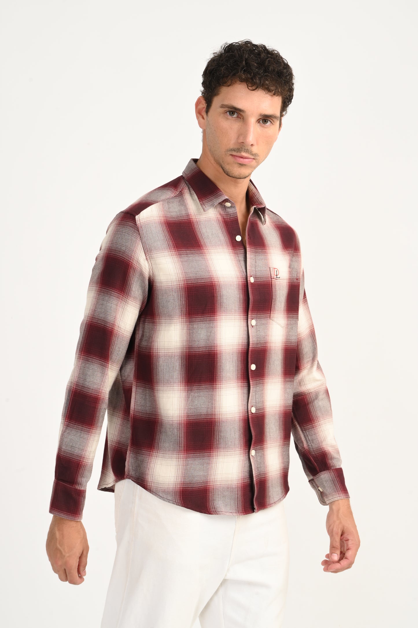 Dlazy Burgundy Storm Plaid Shirt..