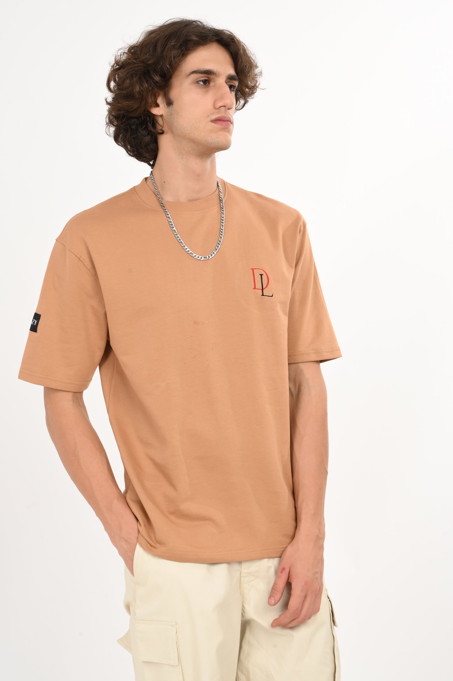 DLAZY PUPPY CARMEL BROWN OVERSIZED TEE