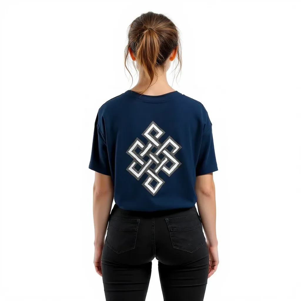 DLAZY NAVY BLUE KARMA: OVERSIZED 240GSM PREMIUM COTTON T-SHIRT