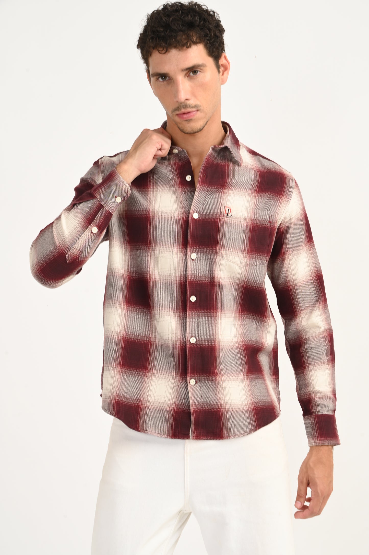 Dlazy Burgundy Storm Plaid Shirt..