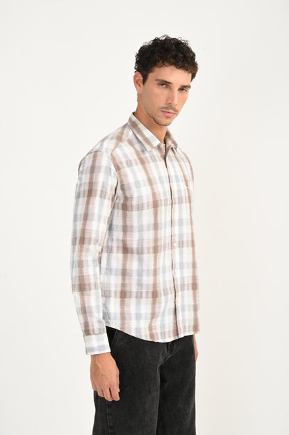 Dlazy Earth Tone Checked Shirt..