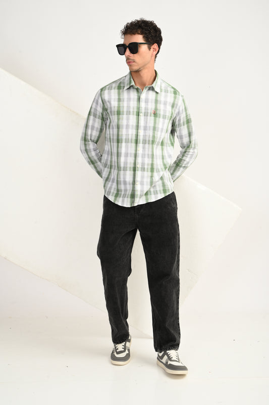 Dlazy Sage Green Checked Shirt..
