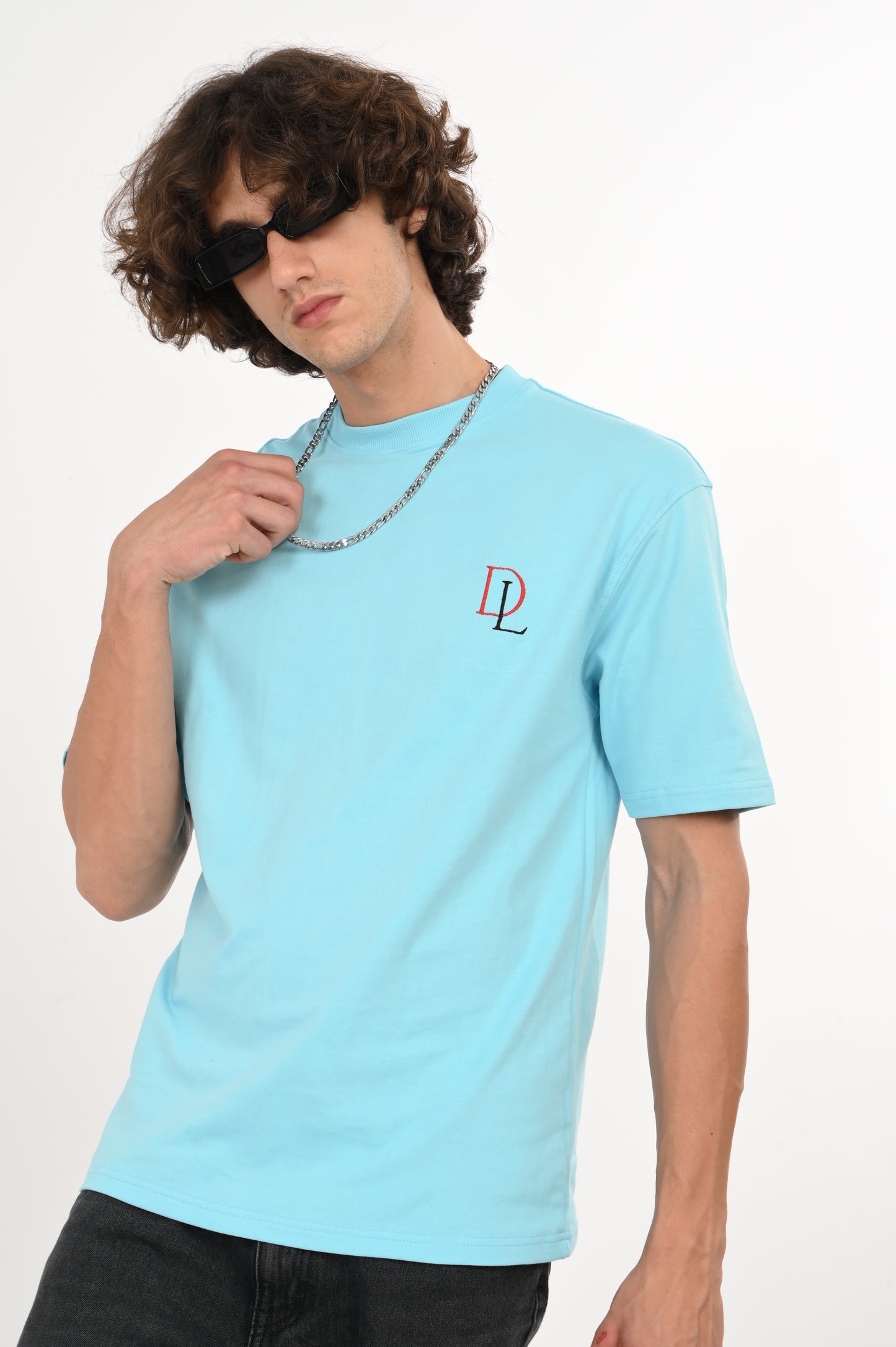 DLAZY CALM OCEAN BLUE OVERSIZED TEE
