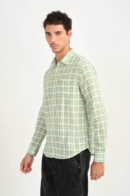 Dlazy Mint Green Checked Shirt..