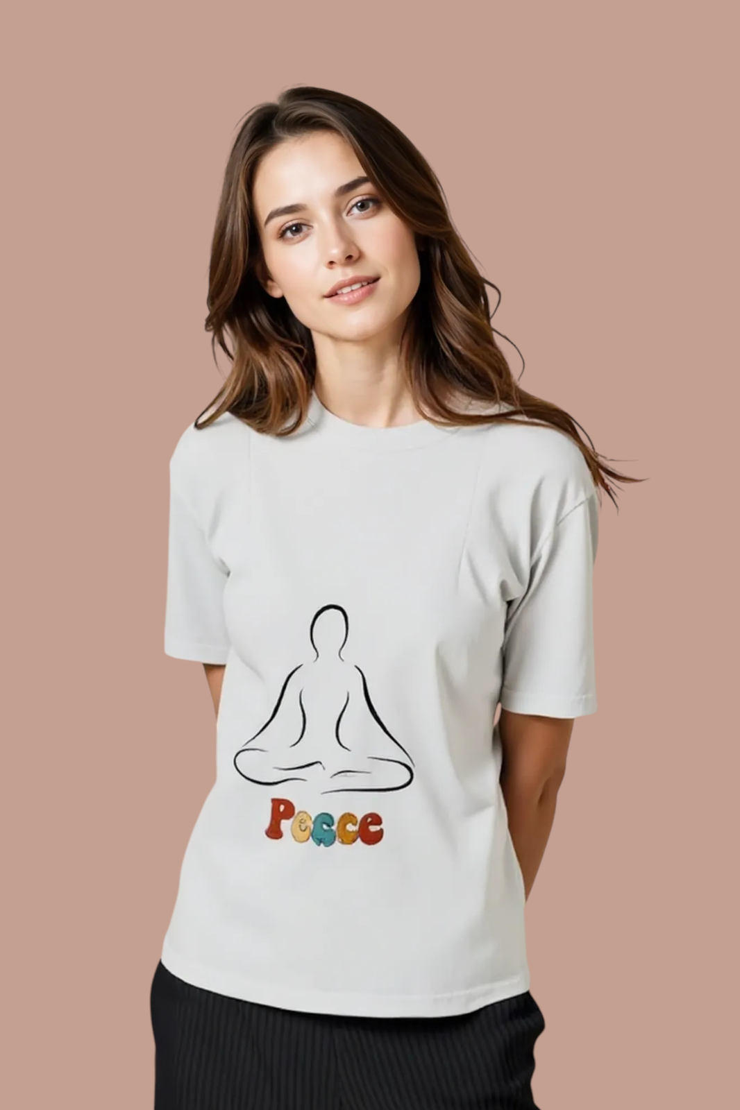 DLAZY White Peace|Explore : Oversized 240 gsm premium cotton t-shirt