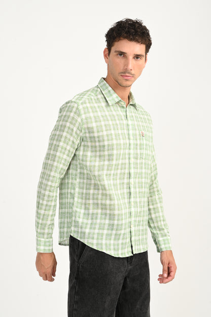 Dlazy Mint Green Checked Shirt..