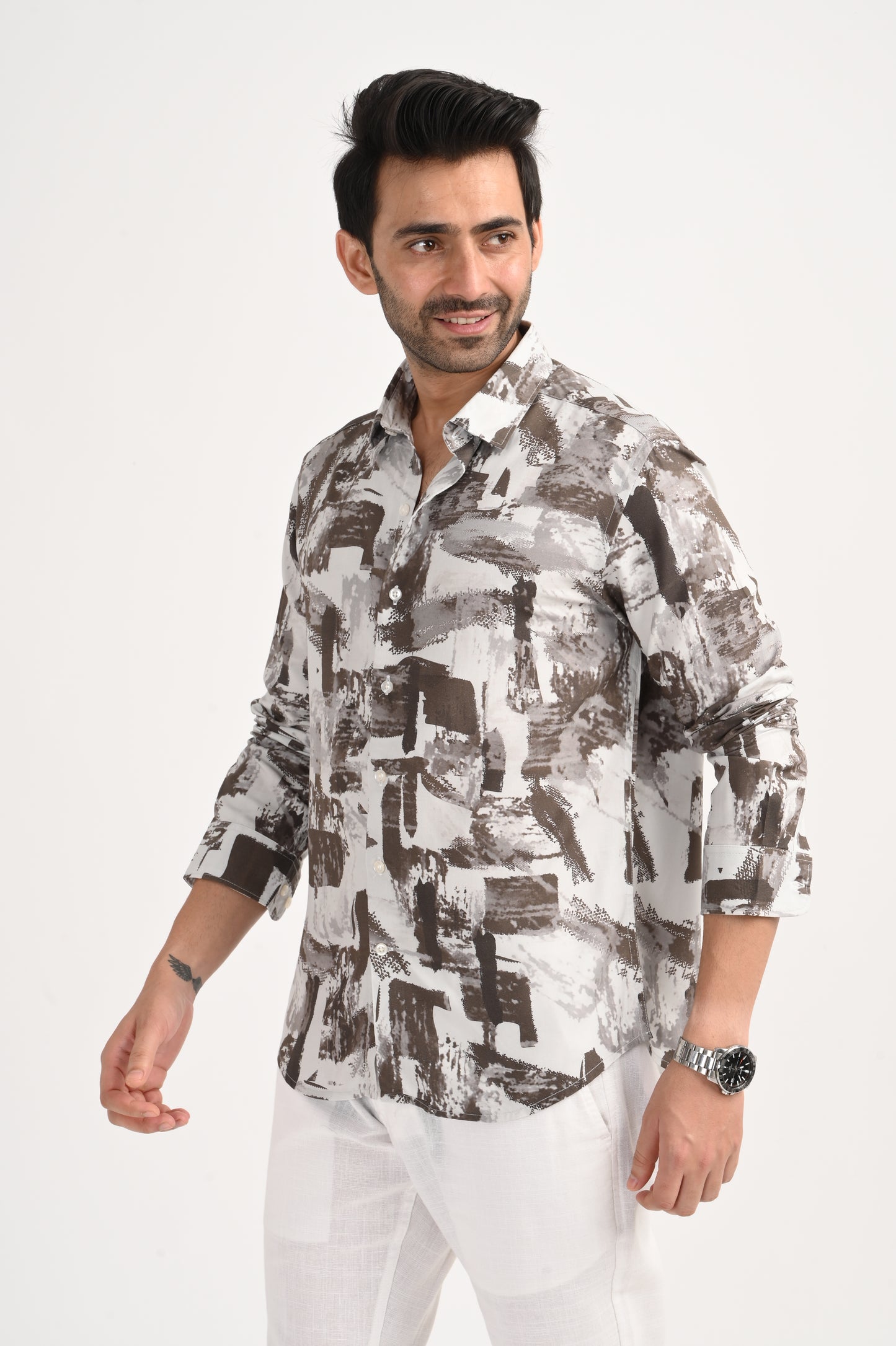 DLAZY STORMY SLATE PRINTED SHIRT