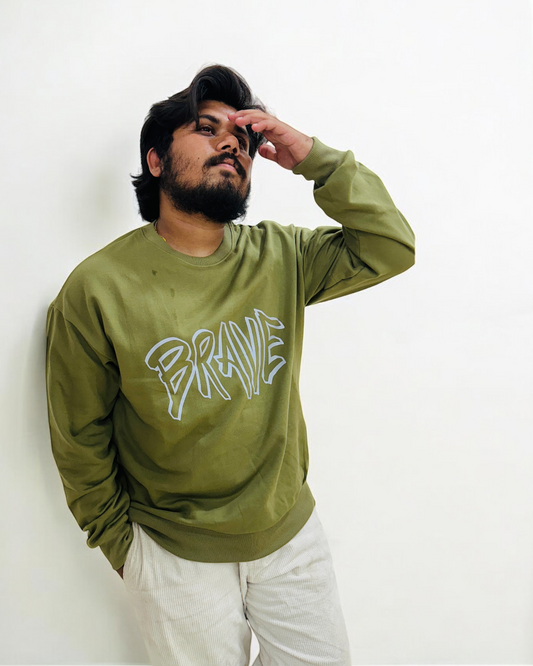 DLAZY FOREST GREEN: Loose fit  sweatshirt 300gsm with French terry