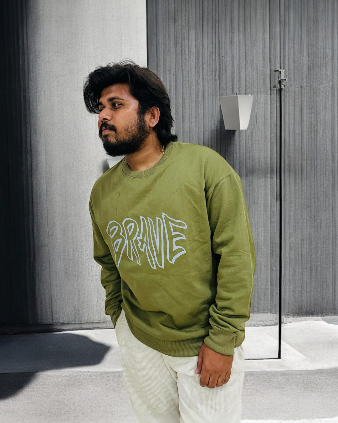 DLAZY FOREST GREEN: Loose fit  sweatshirt 300gsm with French terry