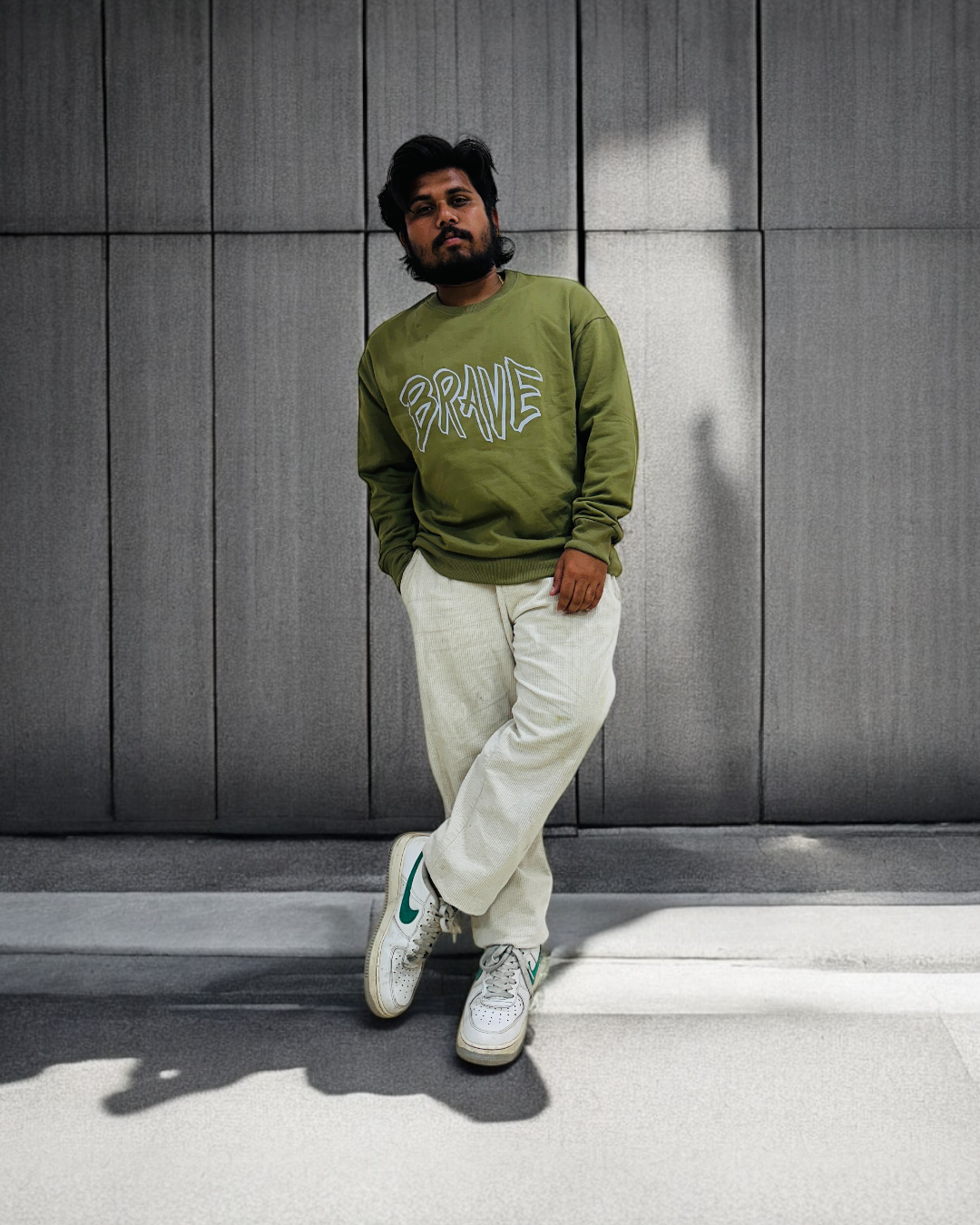 DLAZY FOREST GREEN: Loose fit  sweatshirt 300gsm with French terry