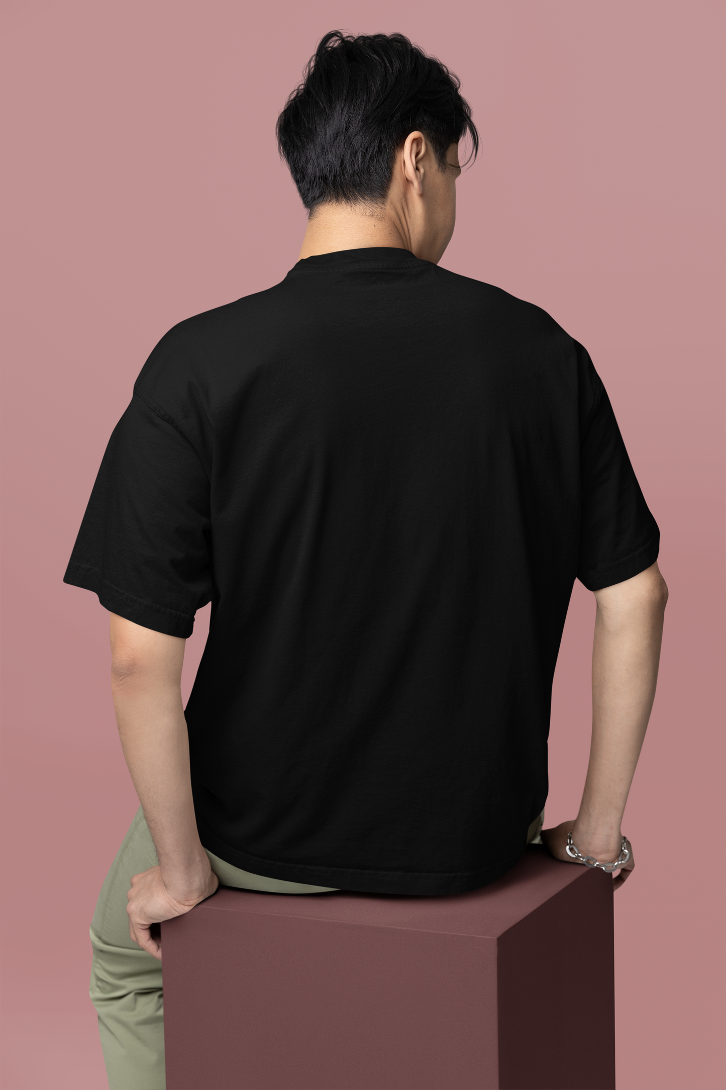 DLAZY BLACK DOG: Oversized 240 GSM Premium Cotton T-Shirt